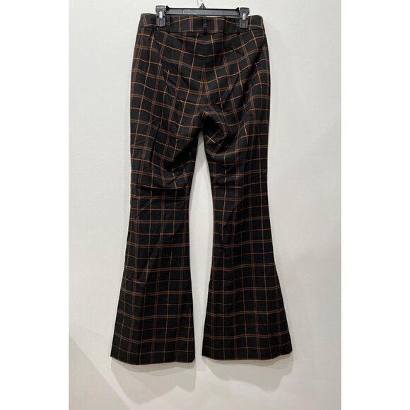 NWT SMYTHE Size 10 Bootcut Trousers In Plaid Mid-rise MSRP $450 - Picture 8 of 10